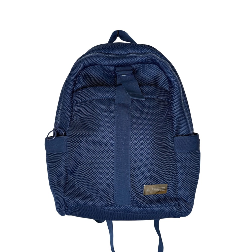 Adidas Mesh Backpack Navy Blue Sporty Streetwear Utility Bag Gym Bag School